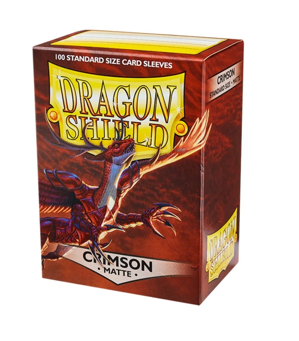 Fundas Dragon Shield Matte Crimson — Standard 63×88 mm (100 uds)