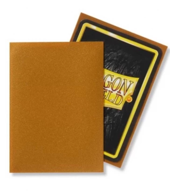 Fundas Dragon Shield Matte Gold — Standard 63×88 mm (100 uds)