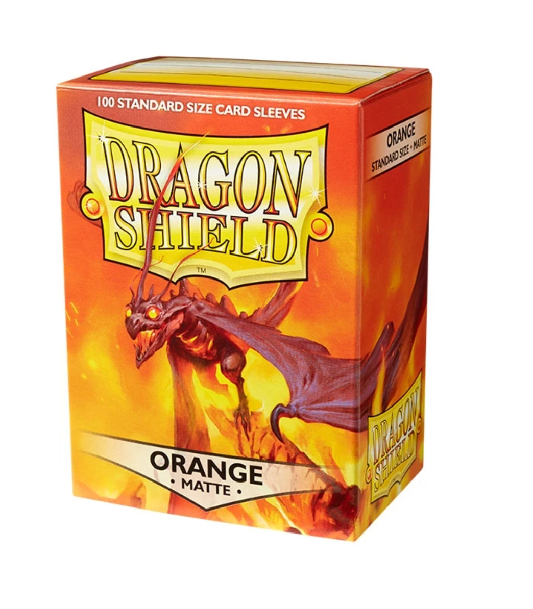 Fundas Dragon Shield Matte Naranja — Standard 63×88 mm (100 uds)