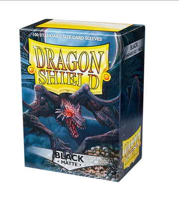 Fundas Dragon Shield Matte Negro — Standard 63×88 mm (100 uds)