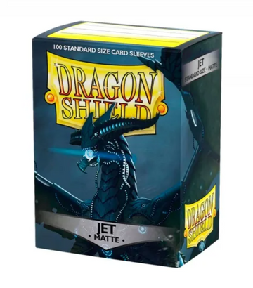 Fundas Dragon Shield Matte Negro Jet — Standard 63×88 mm (100 uds)