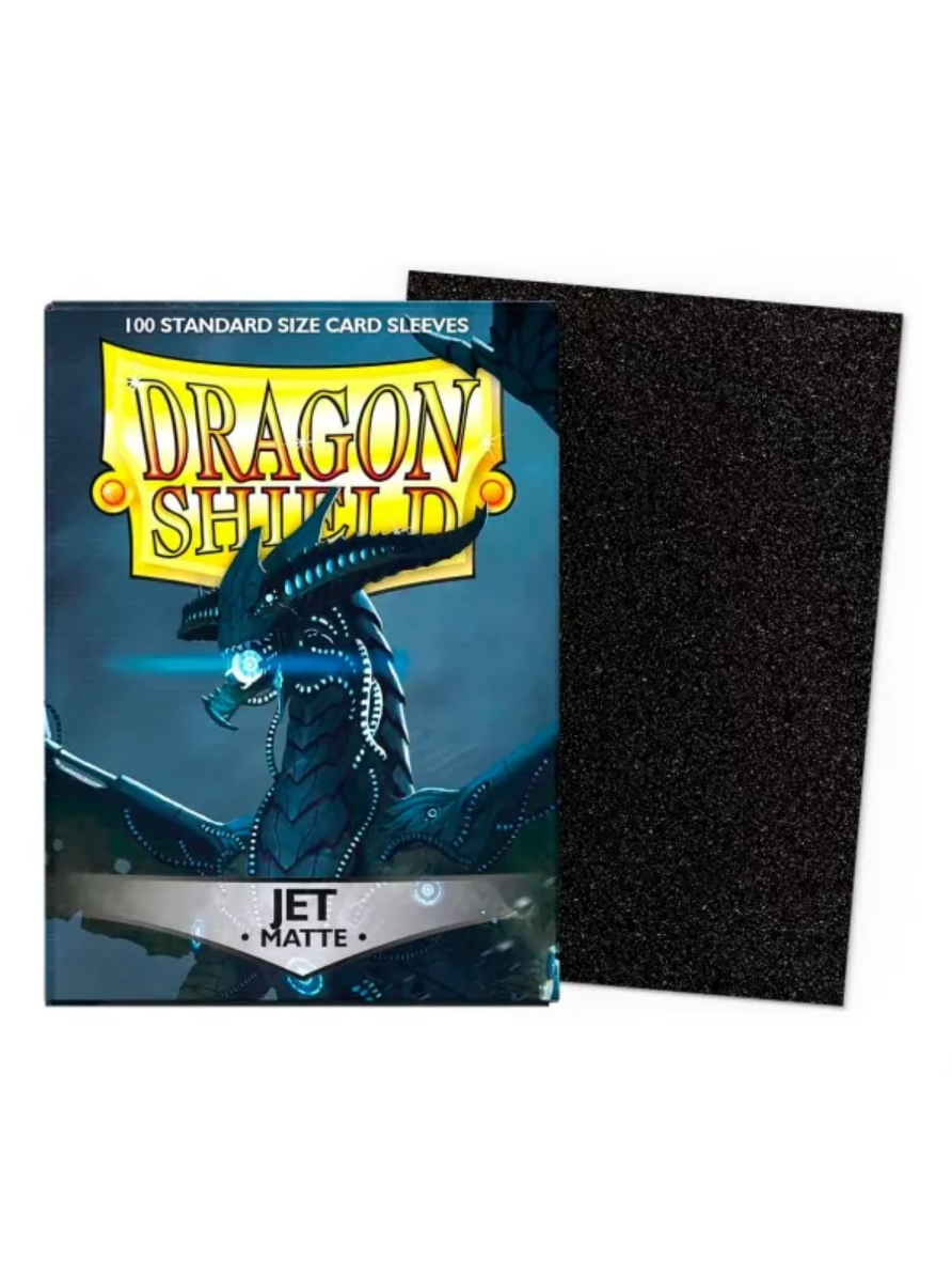 Fundas Dragon Shield Matte Negro Jet — Standard 63×88 mm (100 uds)