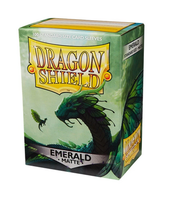 Fundas Dragon Shield Matte Verde Esmeralda — Standard 63×88 mm (100 uds)